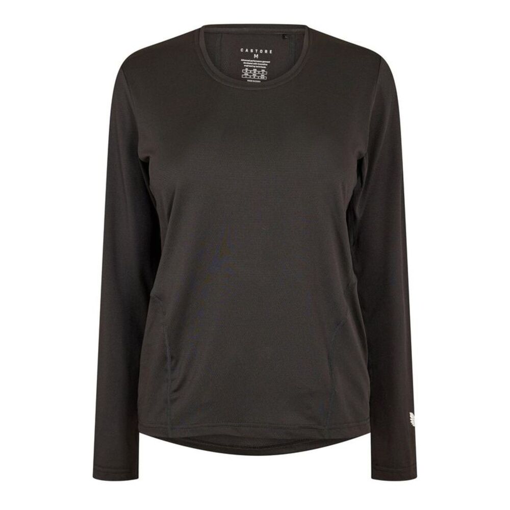 Castore Womens/Ladies Plain Long-Sleeved T-Shirt / Black Caviar